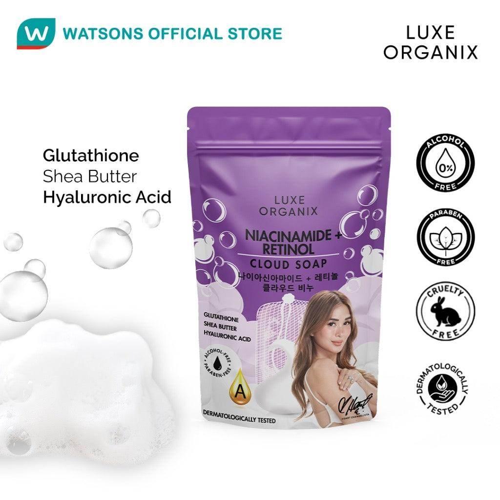 LUXE ORGANIX Niacinamide + Retinol Cloud Soap 180g - MZG Health & Beauty Imports
