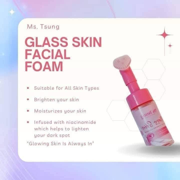 Ms Tsung Glass Skin Facial Foaming Cleanser 100ml - MZG Health & Beauty Imports
