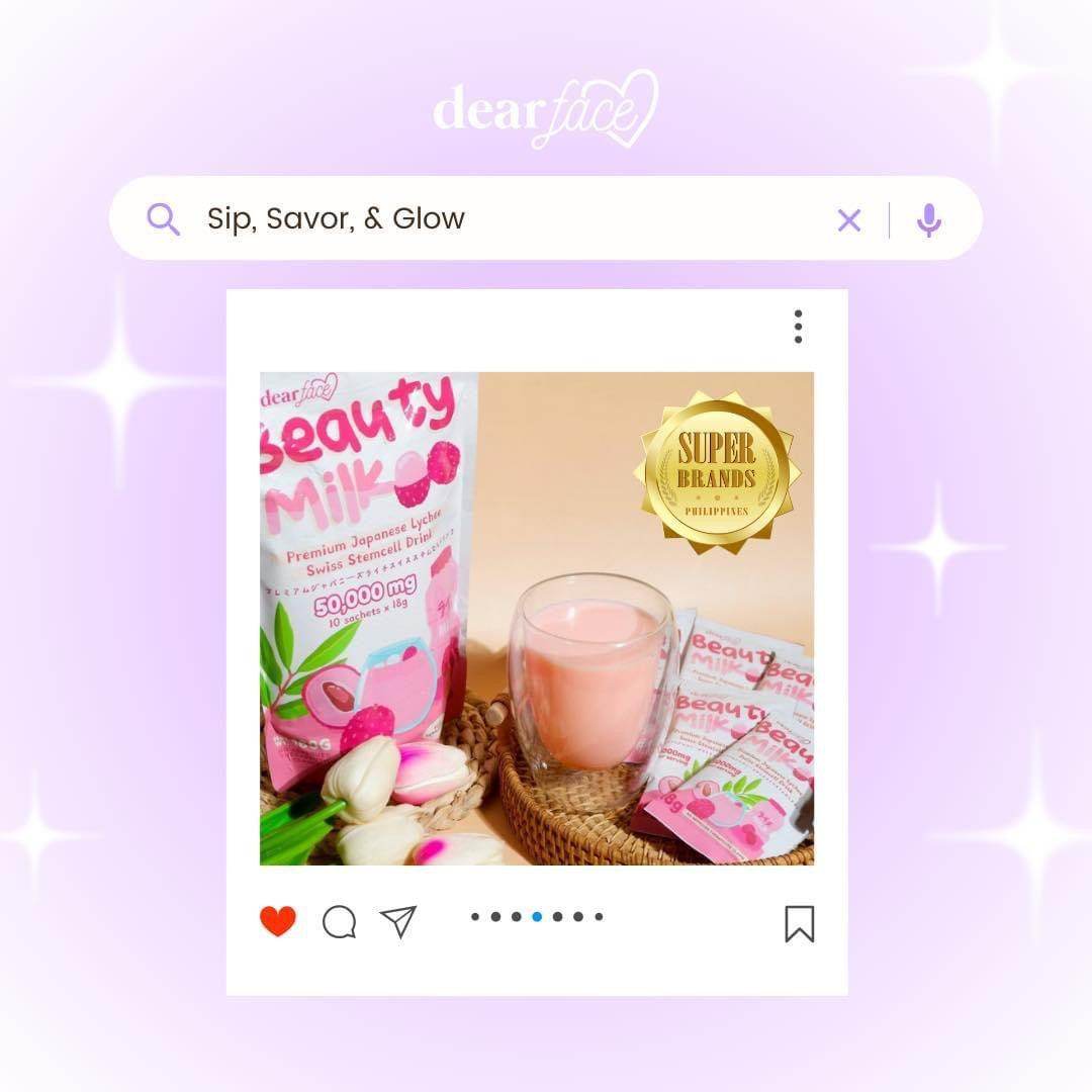Dear Face Beauty Milk - Premium Japanese Lychee Swiss Stemcell Drink - MZG Health & Beauty Imports