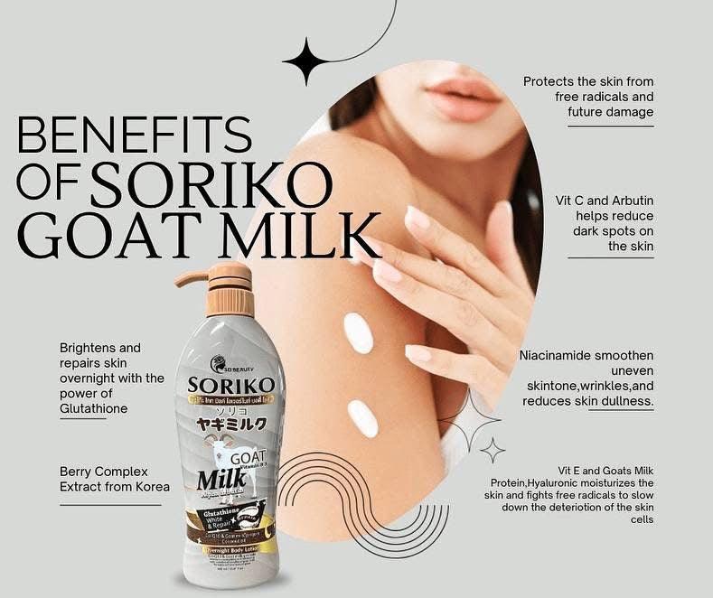 Soriko Goat Milk Body Lotion | 500ml - MZG Health & Beauty Imports