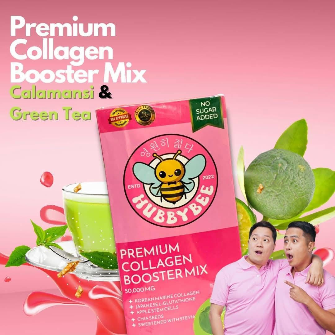 Hubbybee Premium Collagen Booster Mix Calamansi & Green Tea - MZG Health & Beauty Imports