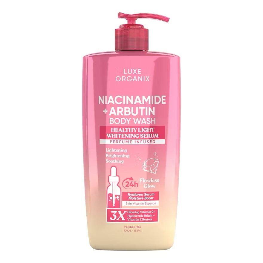 Luxe Organix Niacinamide + Arbutin Whitening Serum Body Wash 1000g - MZG Health & Beauty Imports