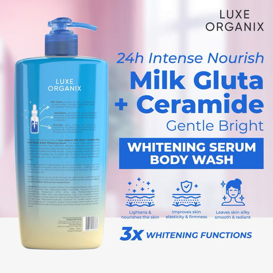 Luxe Organix Milk Gluta + Ceramide Whitening Serum Body Wash 1000g - MZG Health & Beauty Imports