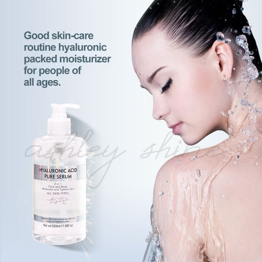 Ashley Shine Hyaluronic Acid Pure Serum 2 in 1 520ml - MZG Health & Beauty Imports