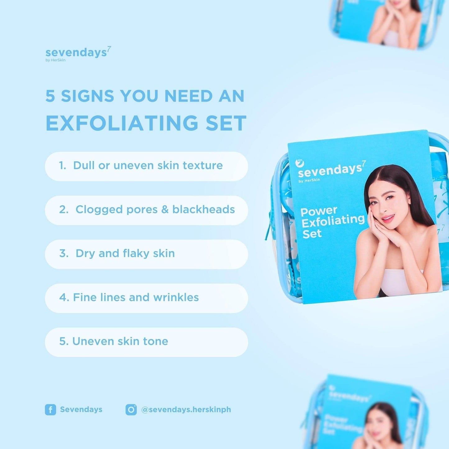 Sevendays Exfoliating Facial Set by Her Skin - MZG Health & Beauty Imports