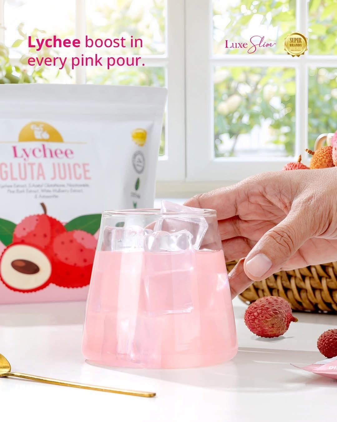 Luxe Slim Lychee Gluta Juice | 8 Sachets