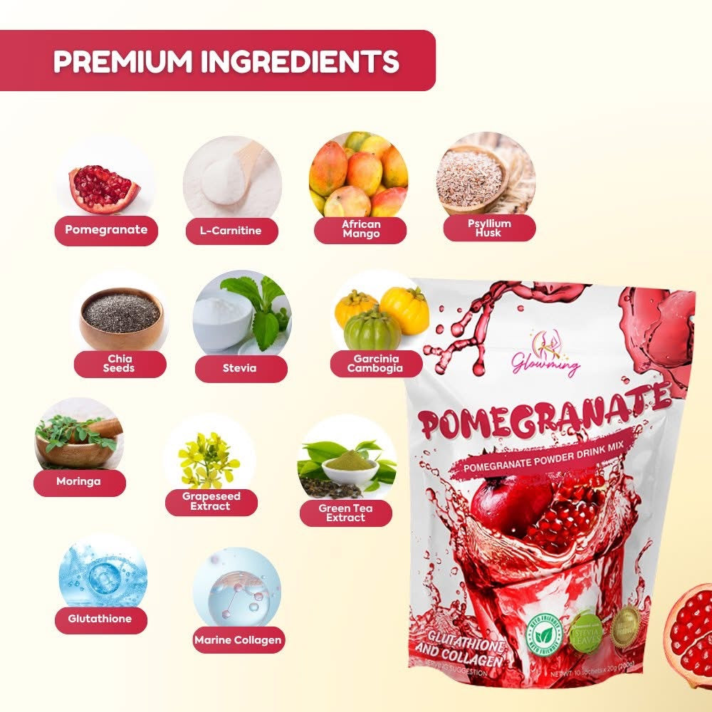 Cc Glam Glowming Pomegranate Drink | 10 Sachets