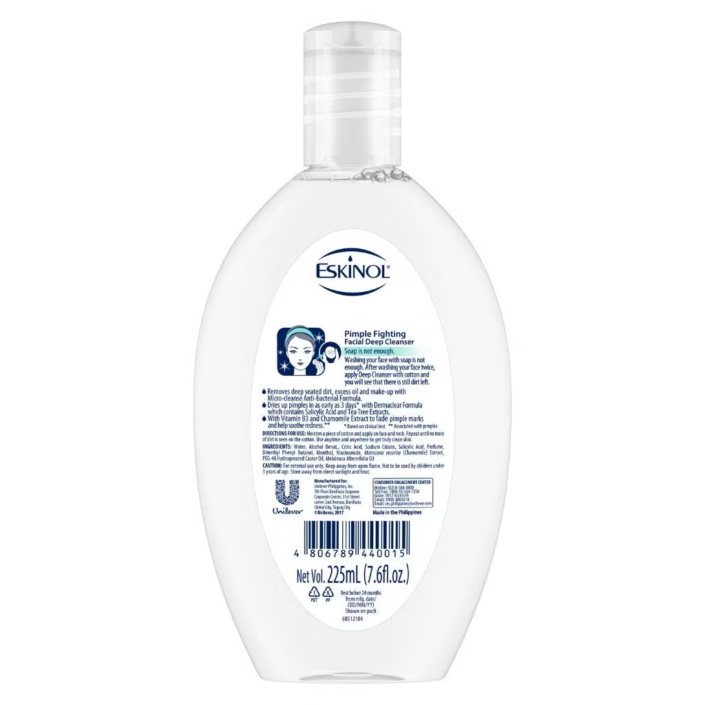 Eskinol Facial Deep Cleanser Pimple Fighting 225ml