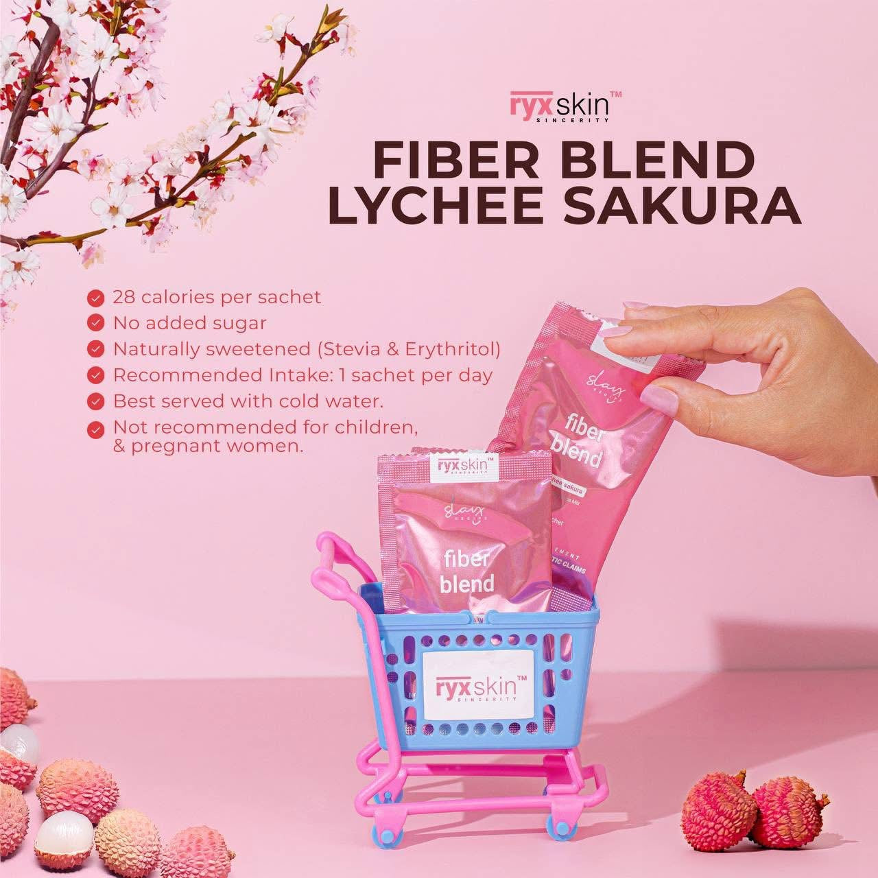 Ryxskin Fiber Blend Lychee Sakura | 10 Sachets