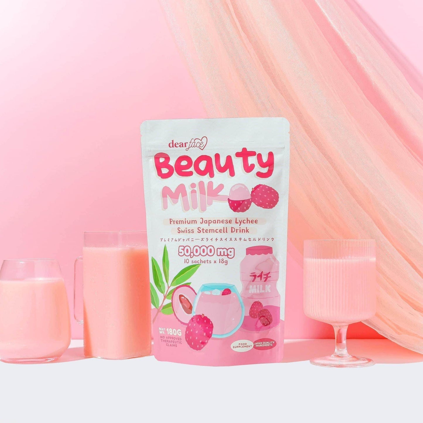 Dear Face Beauty Milk - Premium Japanese Lychee Swiss Stemcell Drink - MZG Health & Beauty Imports
