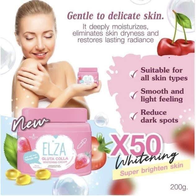 Precious Skin Thailand Elza Gluta Colla Whitening Cream 200g - MZG Health & Beauty Imports