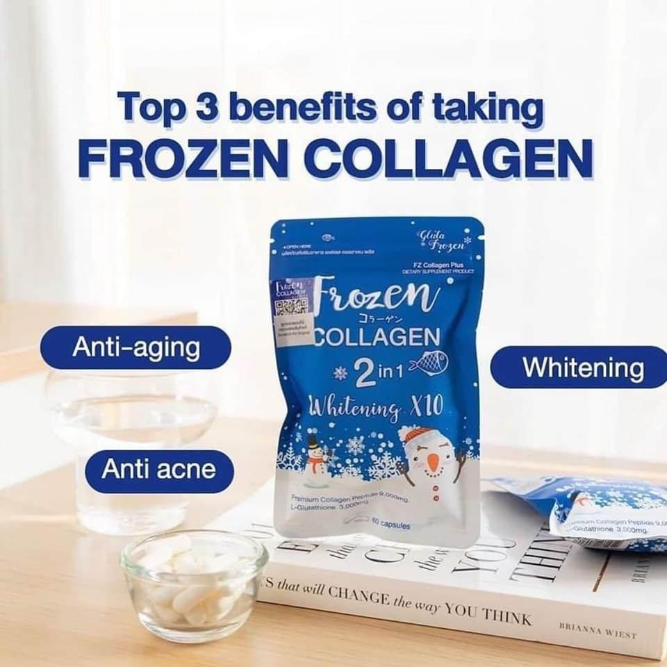 Frozen Collagen 2in1 Whitening x10 |60 Capsules - MZG Health & Beauty Imports