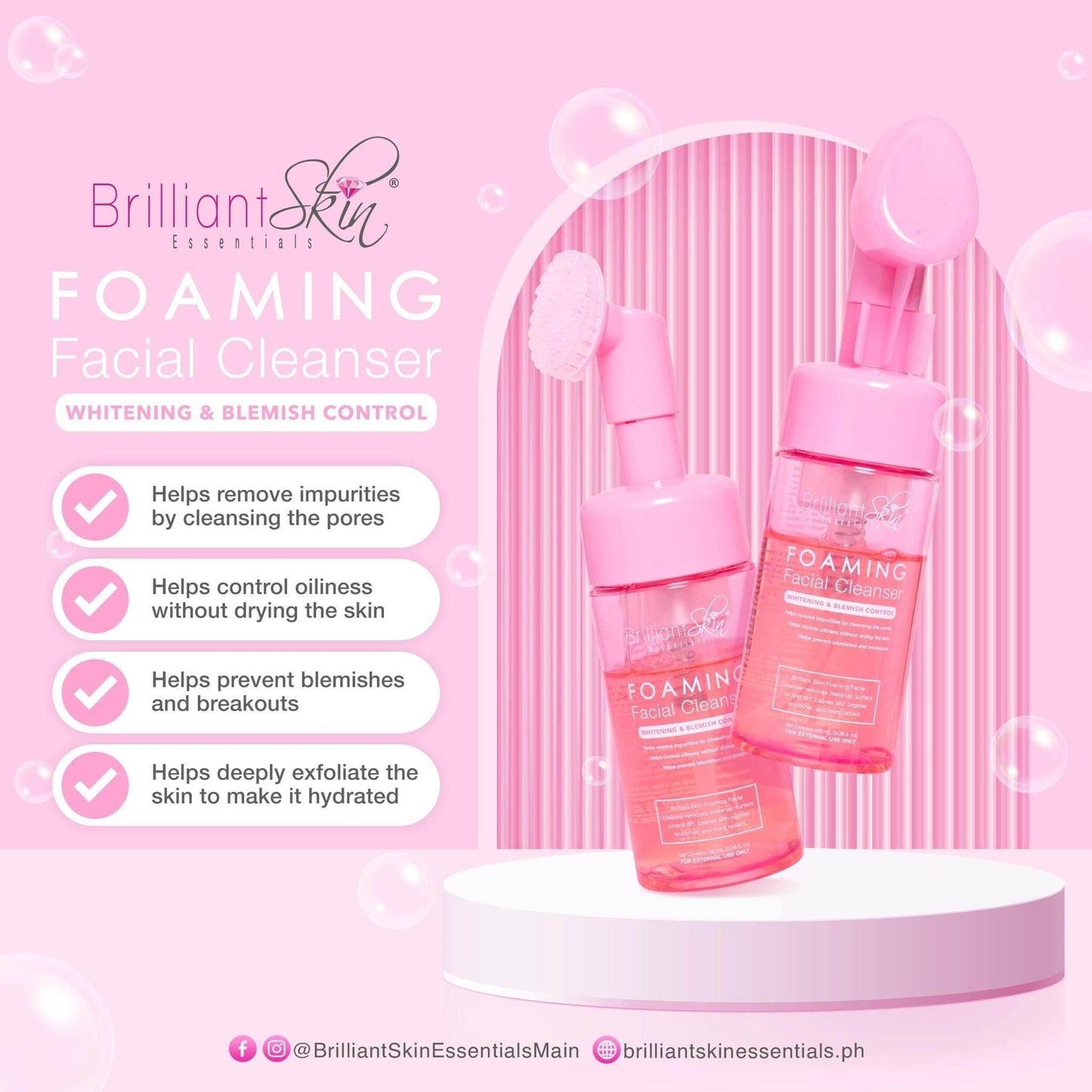 Brilliant Skin Foaming Facial Cleanser - MZG Health & Beauty Imports