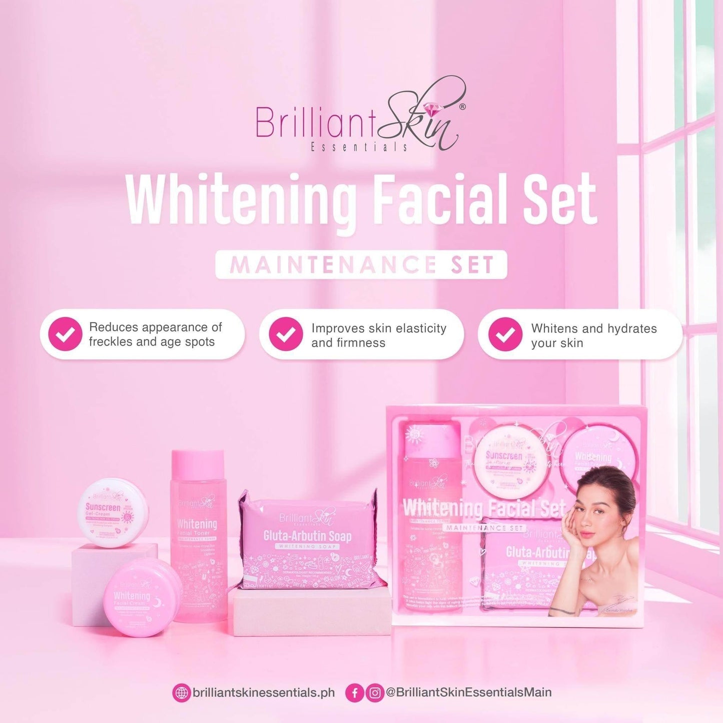 Brilliant Skin Whitening Facial Set - Maintenance Set - MZG Health & Beauty Imports