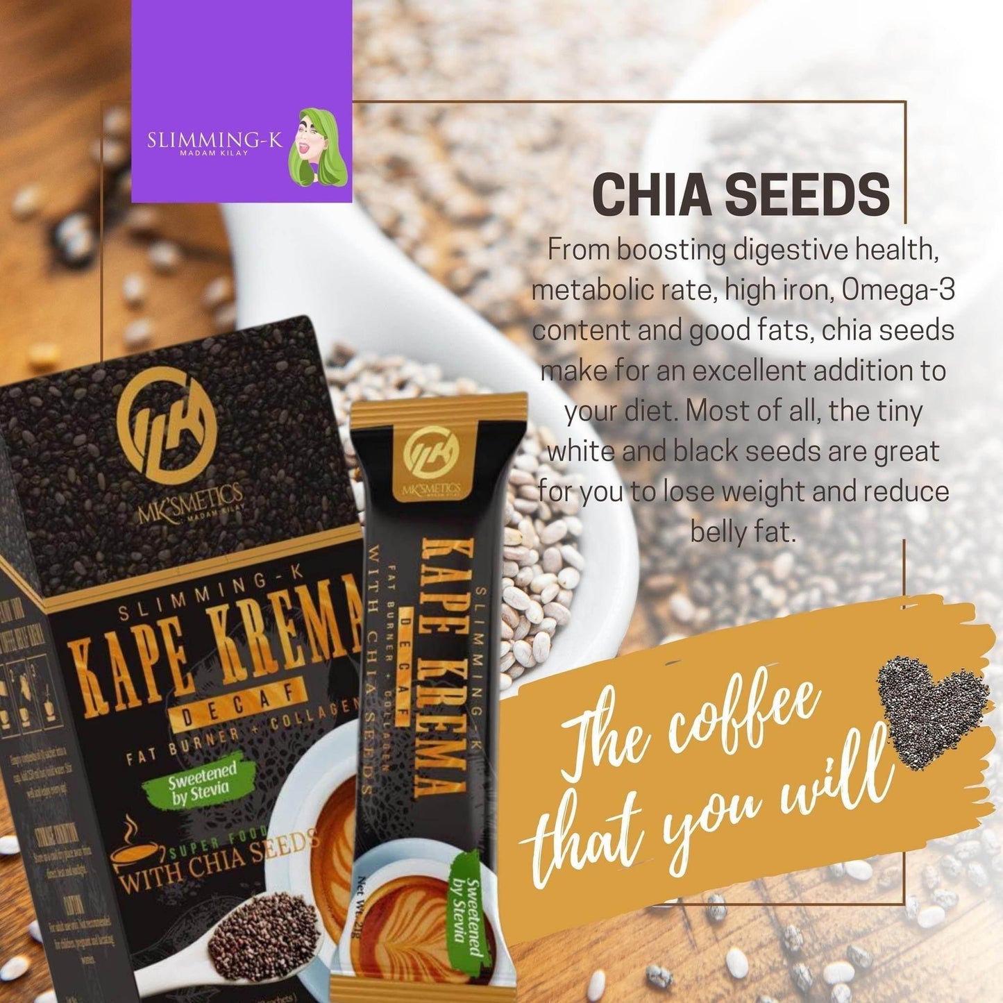 Slimming K Kape Krema by Madam Kilay - MZG Health & Beauty Imports