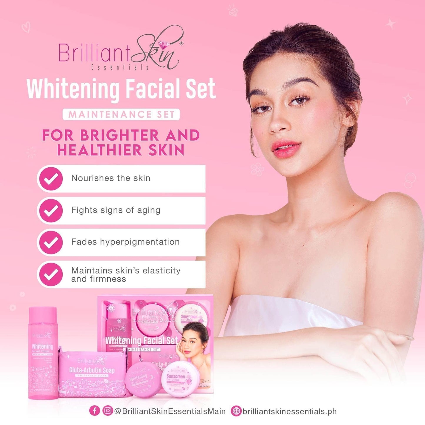 Brilliant Skin Whitening Facial Set - Maintenance Set - MZG Health & Beauty Imports