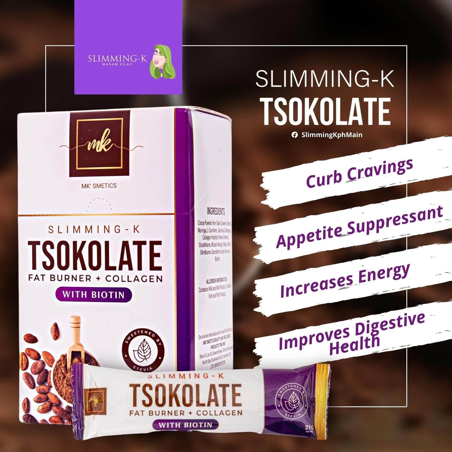 Slimming K Tsokolate / Chocolate by Madam Kilay - MZG Health & Beauty Imports