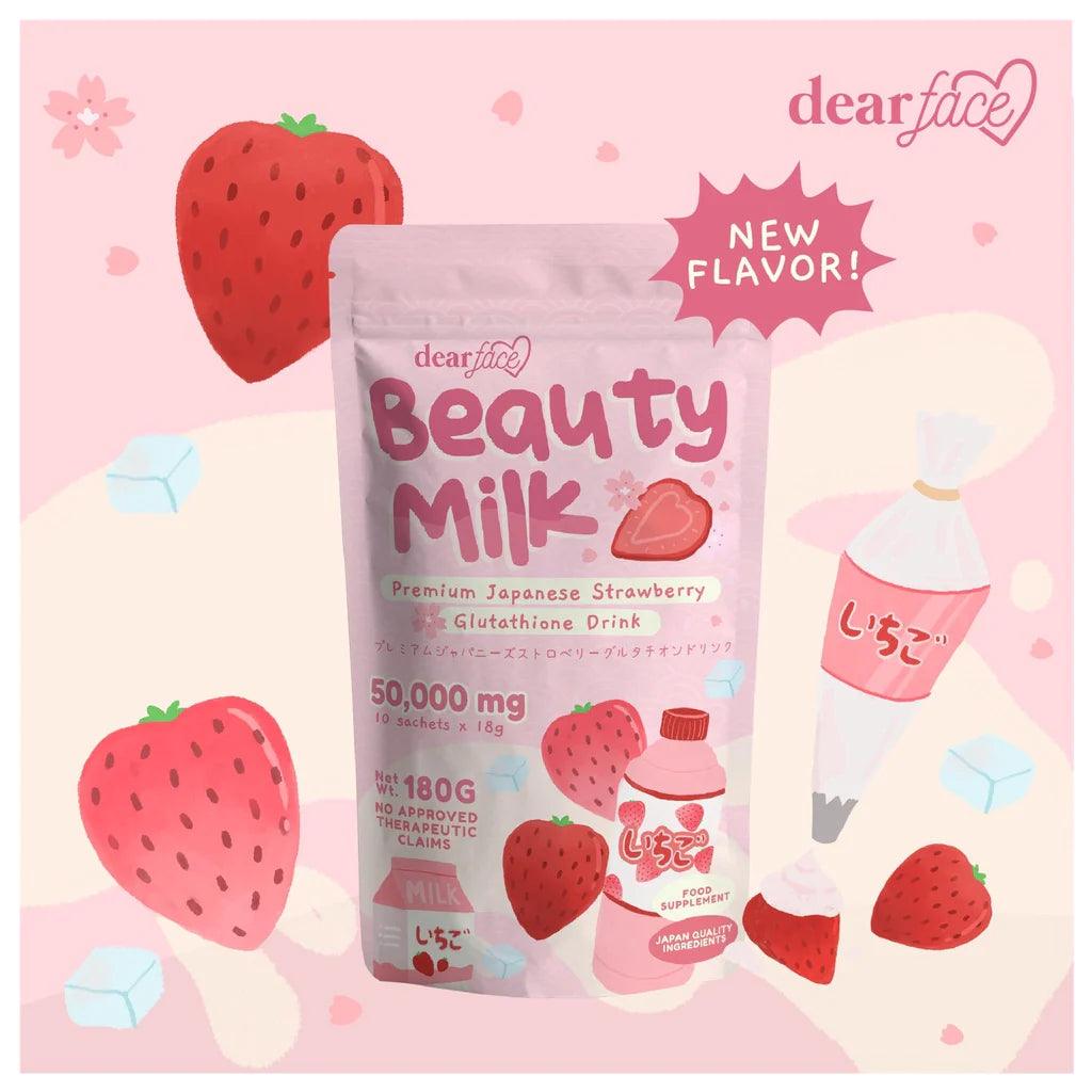 Dear Face Beauty Milk - Premium Japanese Strawberry Glutathione Drink