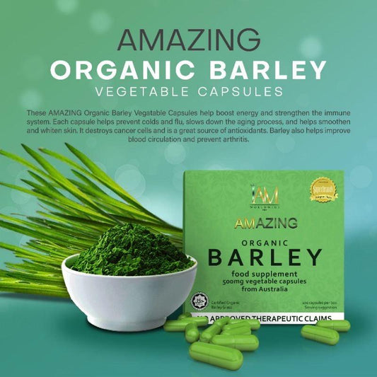 2 Boxes I Am Amazing Worldwide Organic Barley 100Caps