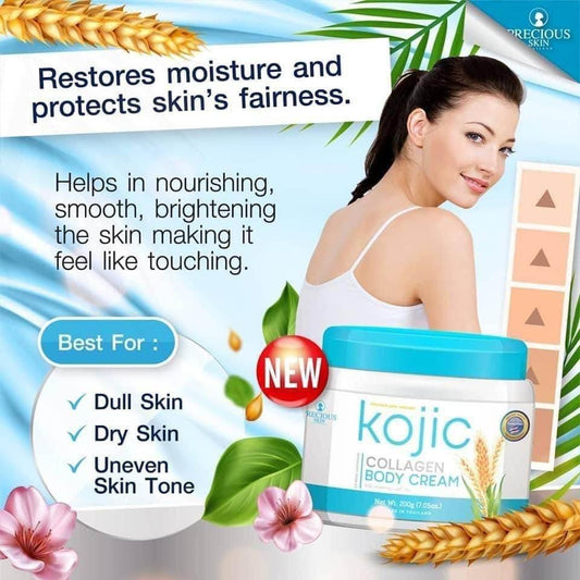 Precious Skin Thailand Kojic Collagen Body Cream 200g - MZG Health & Beauty Imports