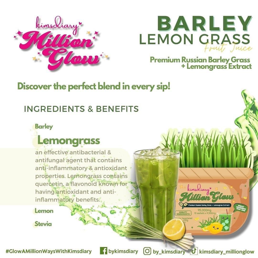 Kimsdiary Million Glow Barley Lemon Grass Fruit Juice