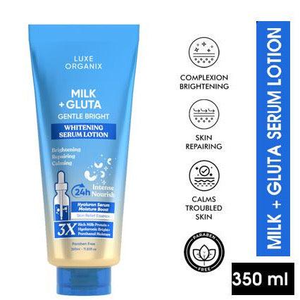 Luxe Organix Milk + Gluta Whitening Serum Lotion | 350ml