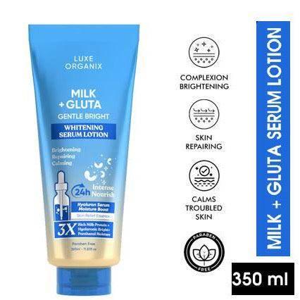 Luxe Organix Milk + Gluta Whitening Serum Lotion | 350ml - MZG Health & Beauty Imports