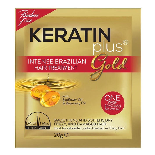 ￼KERATIN Plus Gold Intense Brazilian Hair Treatment 20g