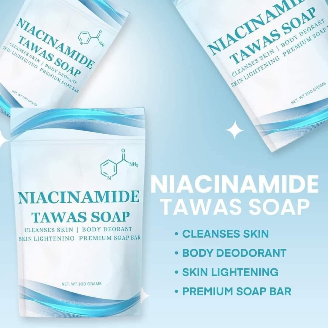 ￼Niacinamide Tawas Soap Cleanses Skin Instant Whitening