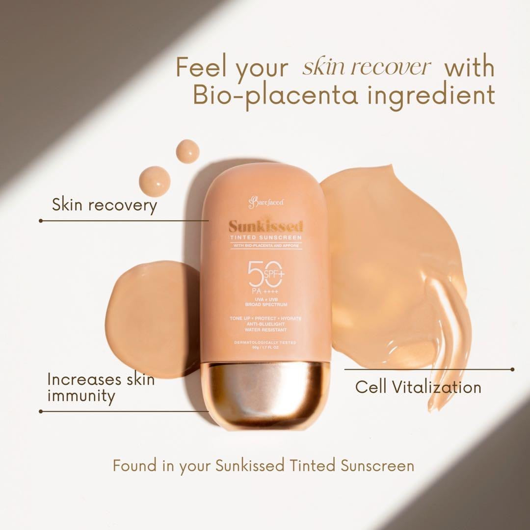 ￼Barefaced Sunkissed Tinted Sunscreen SPF50 Sun Protection 50g