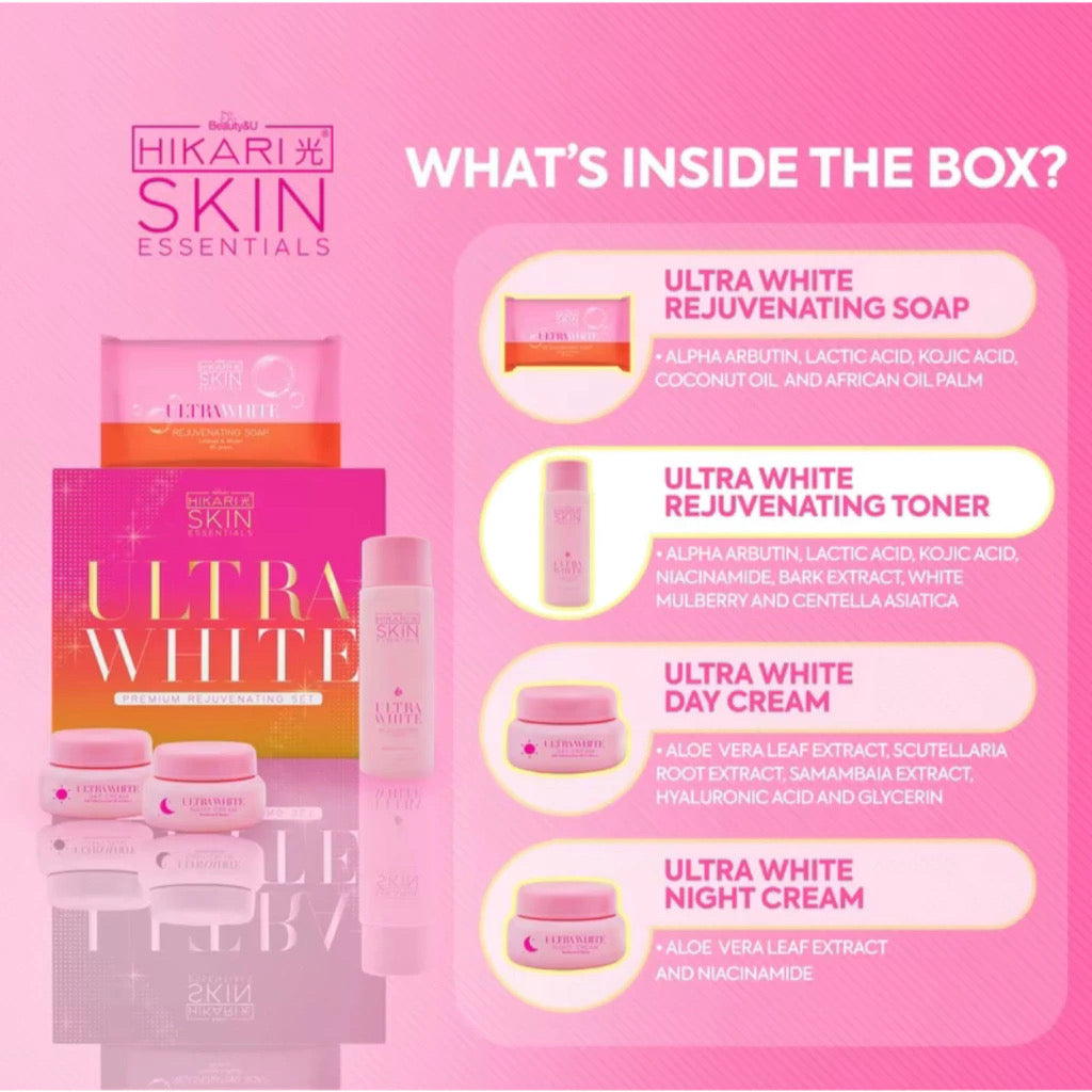 ￼Hikari Ultra White Premium Rejuvenating Set Whitening Kit