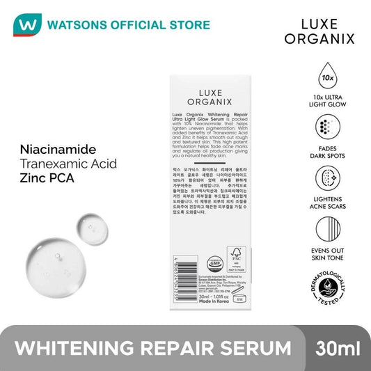 Luxe Organix Glow Serum – Whitening Repair 30ml - MZG Health & Beauty Imports