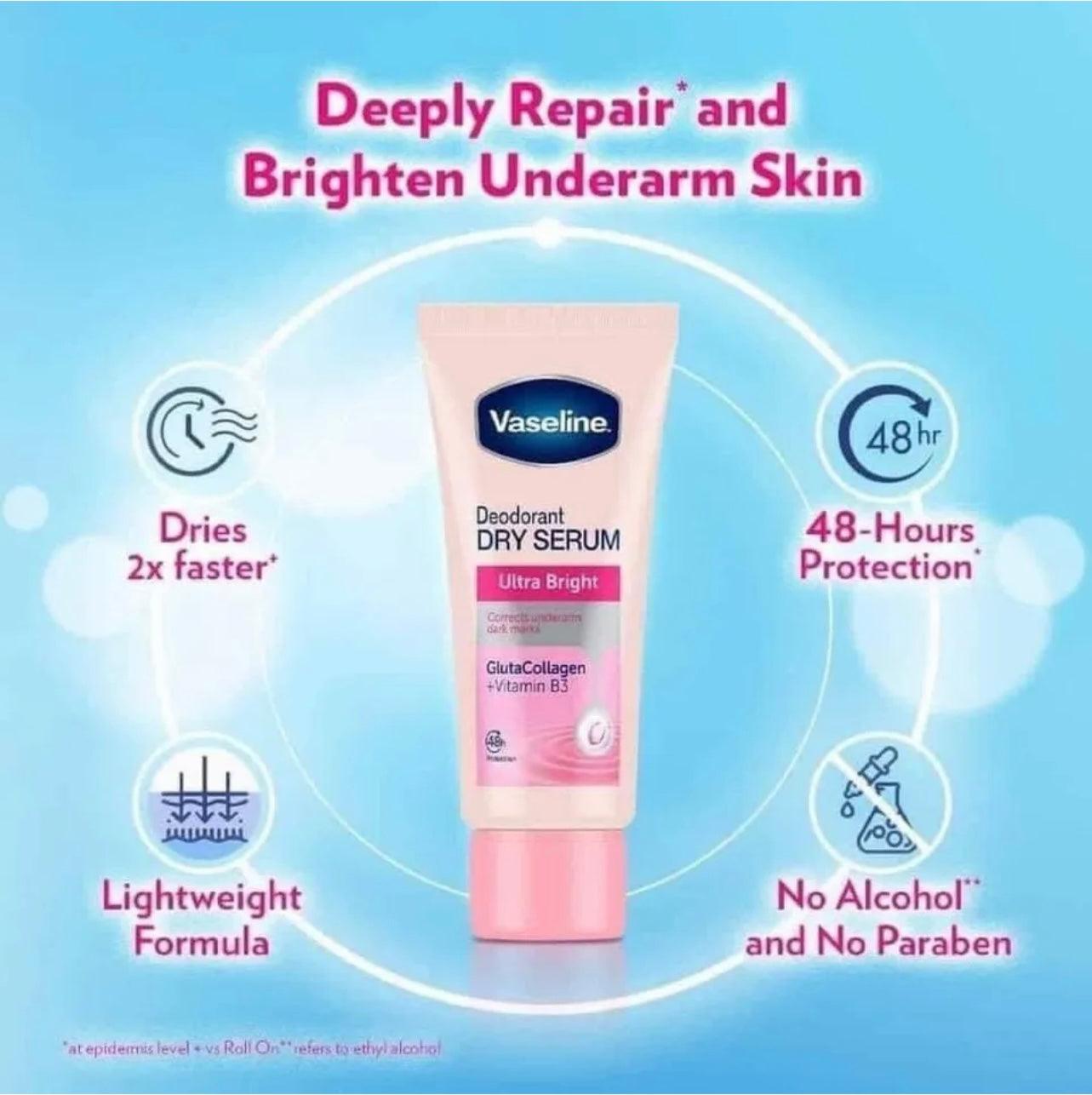 Vaseline Dry Serum Ultra Bright Underarm Whitening Cream