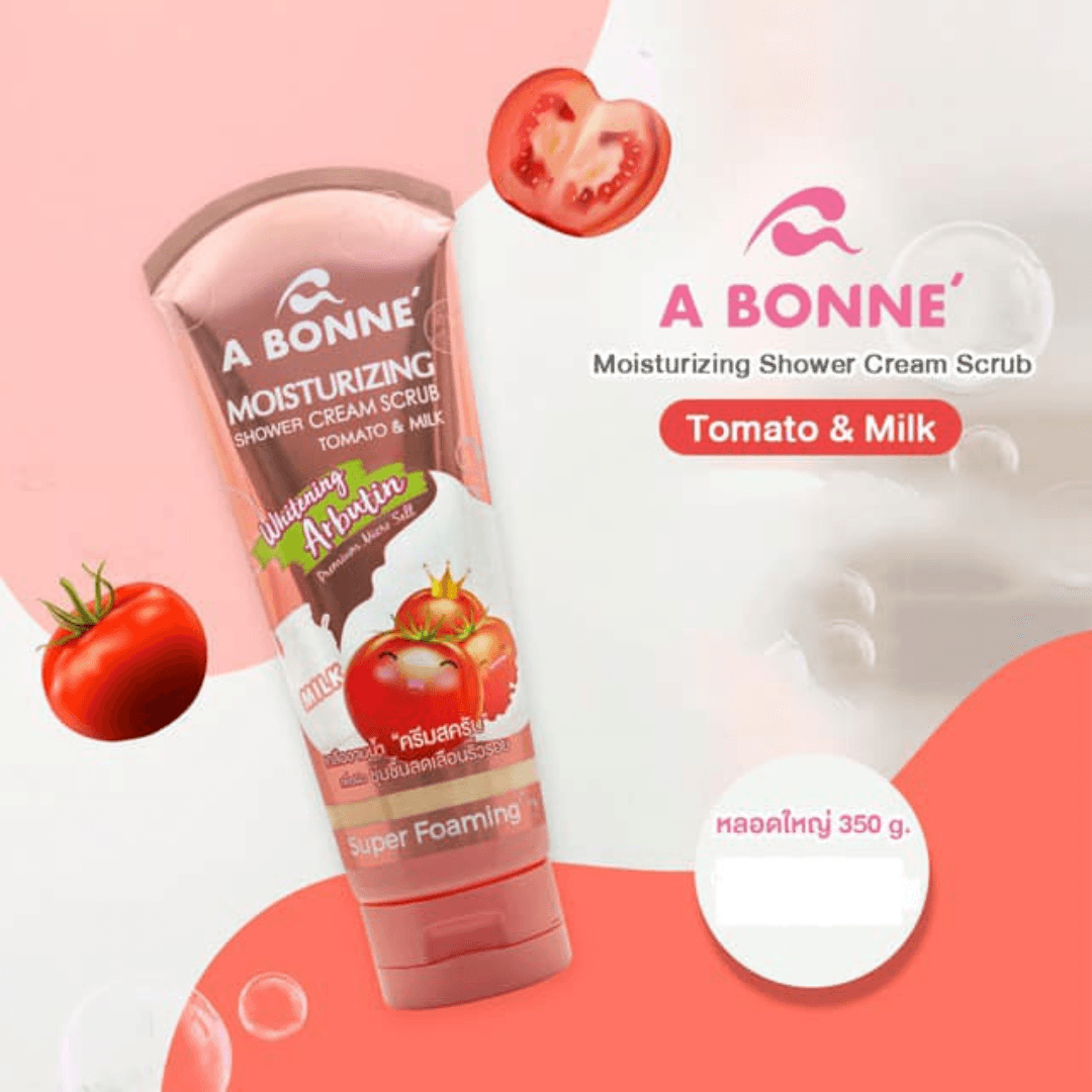 Abonne Moisturizing Shower Cream Scrub Tomato and Milk