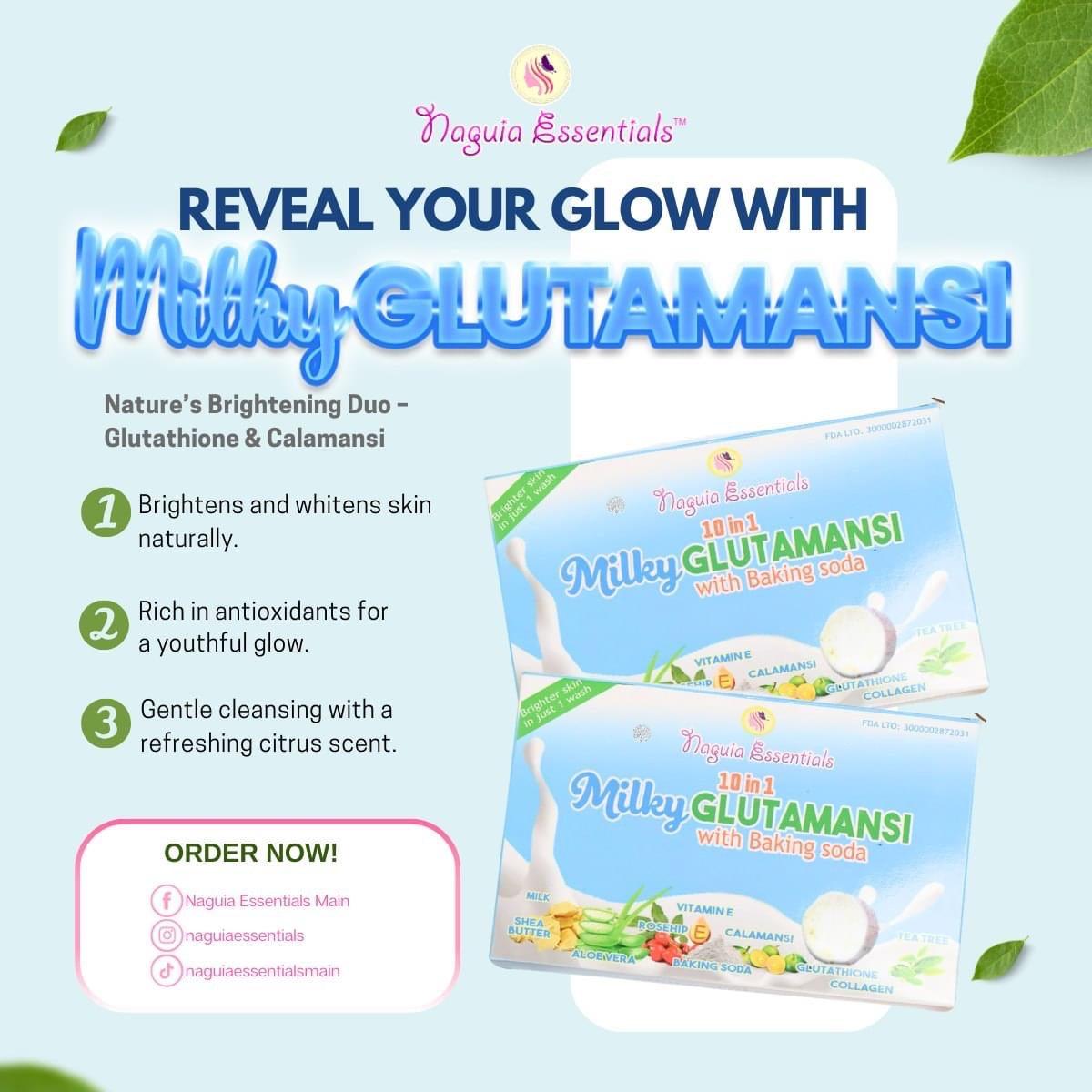 Naguia Essentials 10in1 Milky Glutamansi with Baking Soda | 20 soaps in 1 box