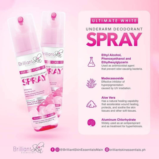 Brilliant Skin Ultimate White Underarm Deodorant Spray