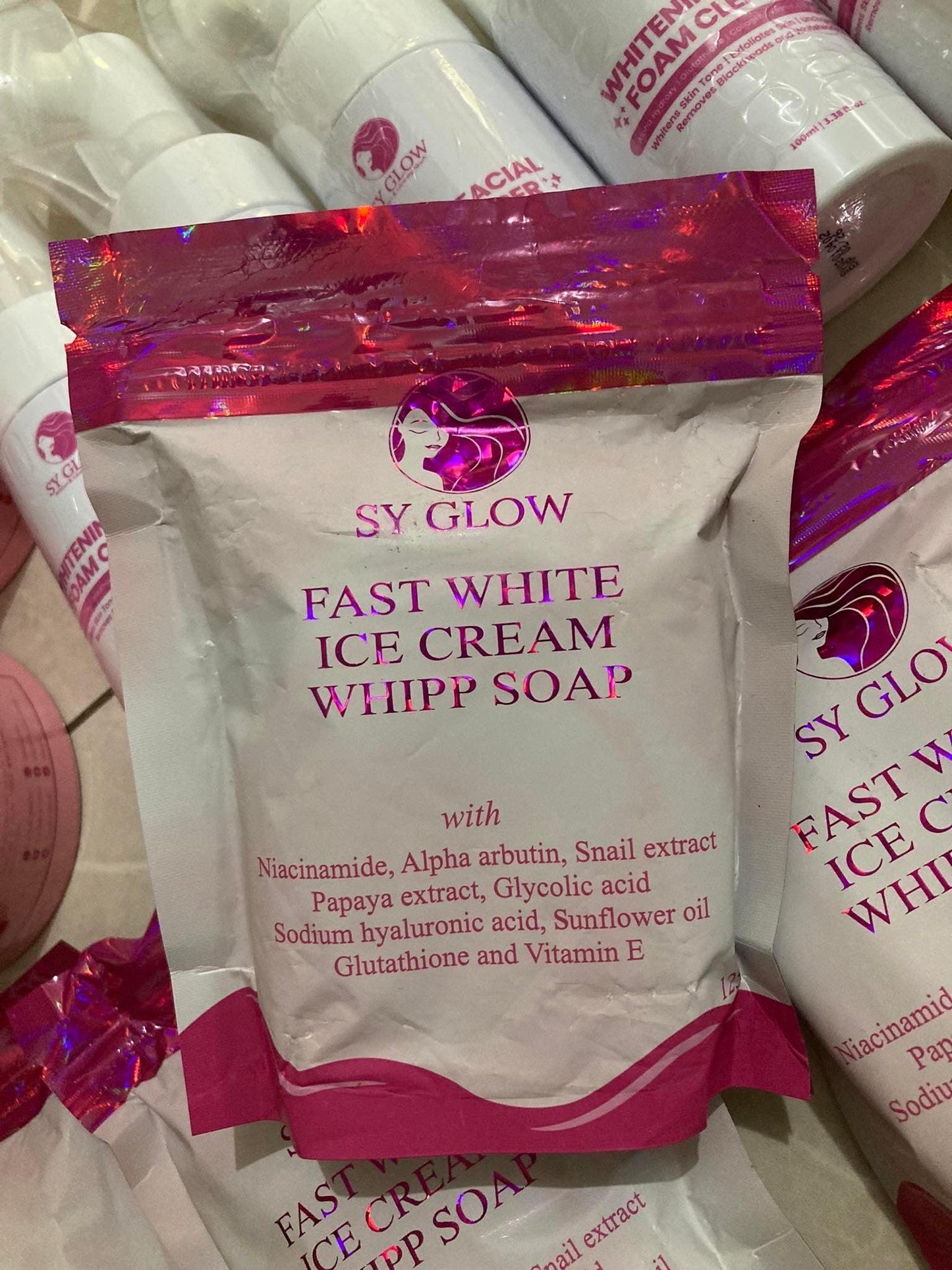 Sy Glow Fast White Ice Cream Whipp Soap