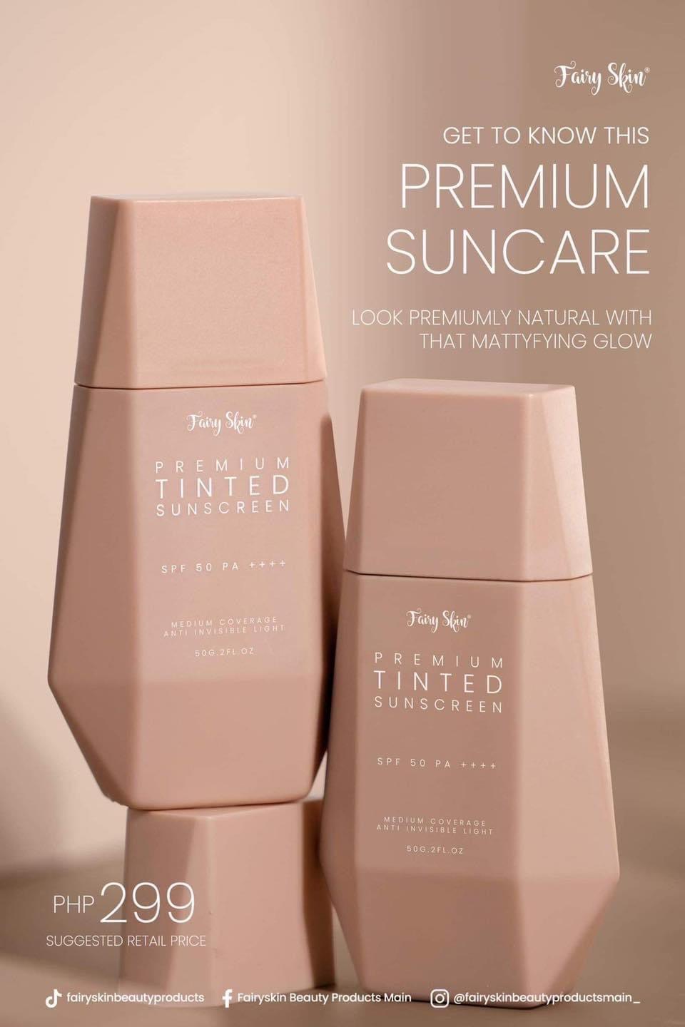 Fairy Skin Premium Tinted Sunscreen SPF 50