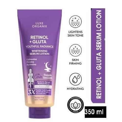 Luxe Organix Retinol + Gluta Whitening Serum Lotion | 350ml - MZG Health & Beauty Imports