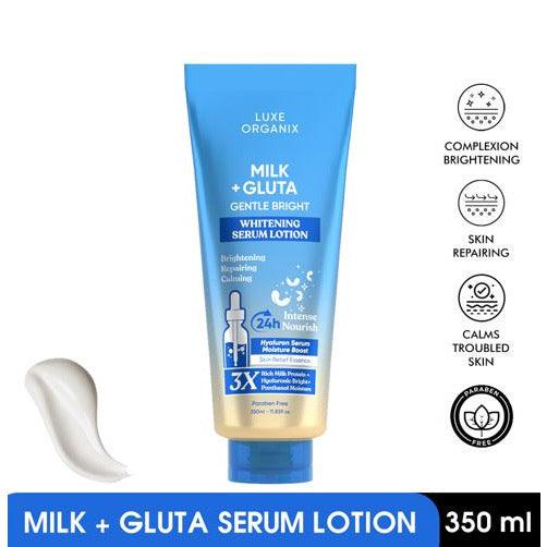 Luxe Organix Milk + Gluta Whitening Serum Lotion | 350ml