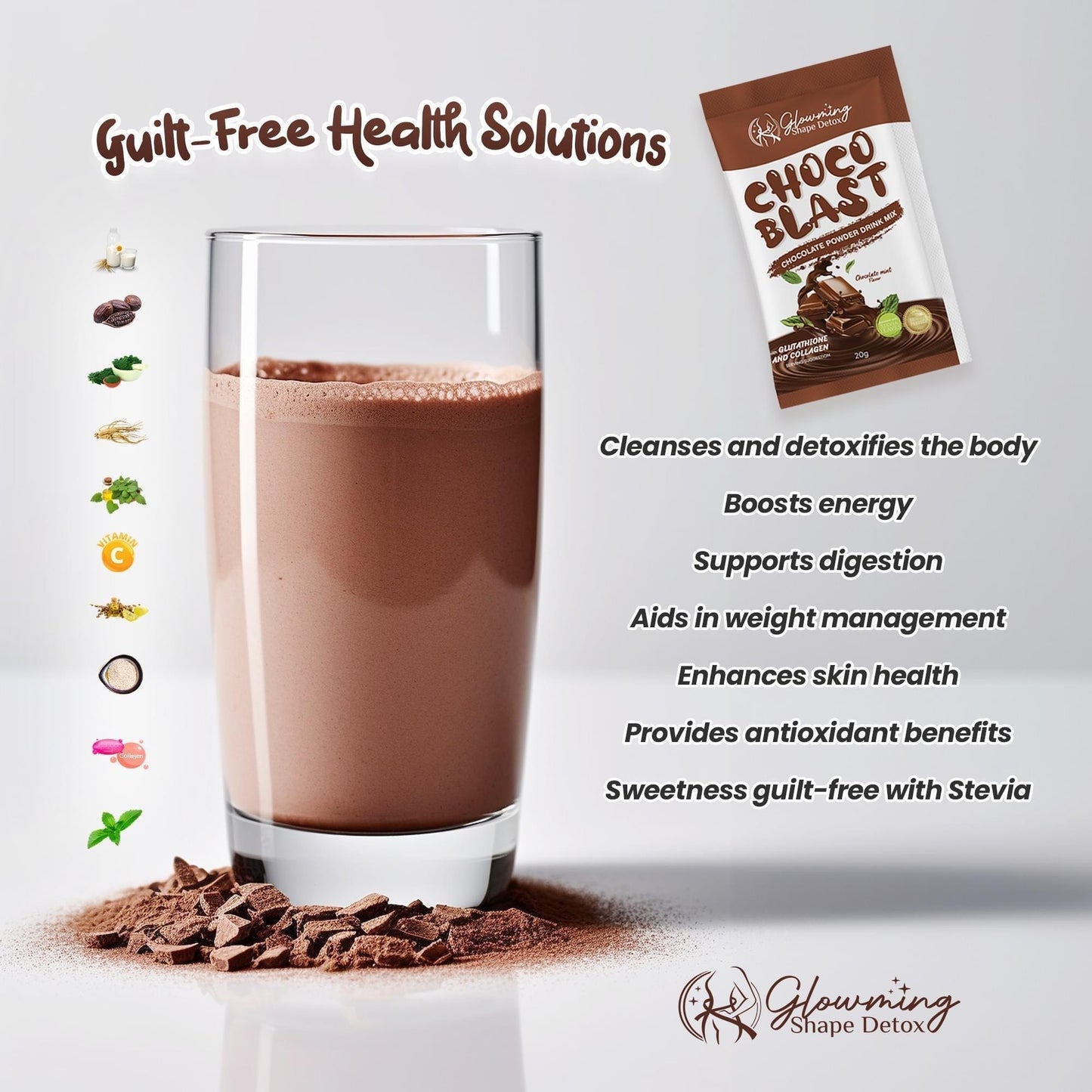 Glowming Shape Detox Choco Blast | 10 Sachets