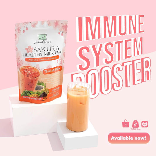 Namiroseus Sakura Healthy Milktea with Chia Seeds and Moringa 10 sachets - MZG Health & Beauty Imports