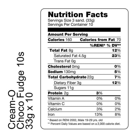 ￼Cream-O Chocolate Sandwich Cookies(30g x 10) - MZG Health & Beauty Imports