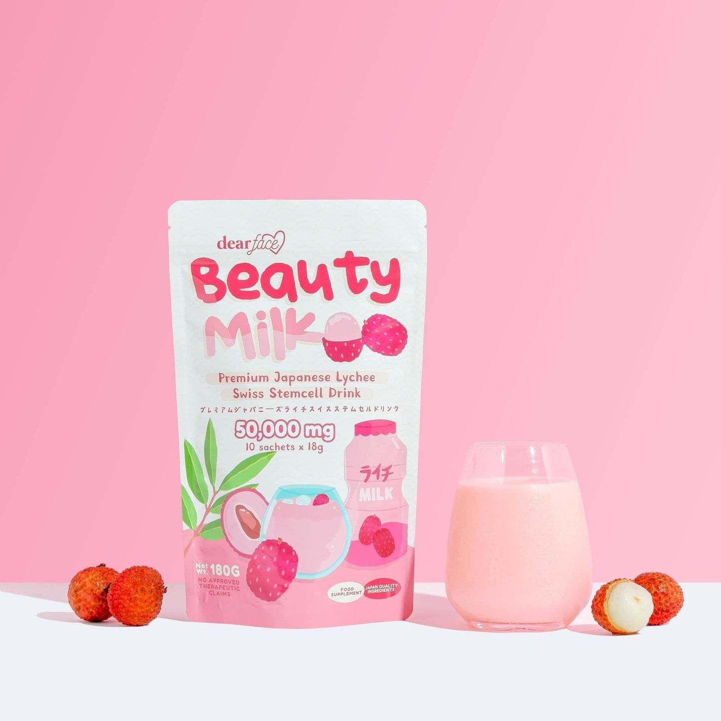 Dear Face Beauty Milk - Premium Japanese Lychee Swiss Stemcell Drink