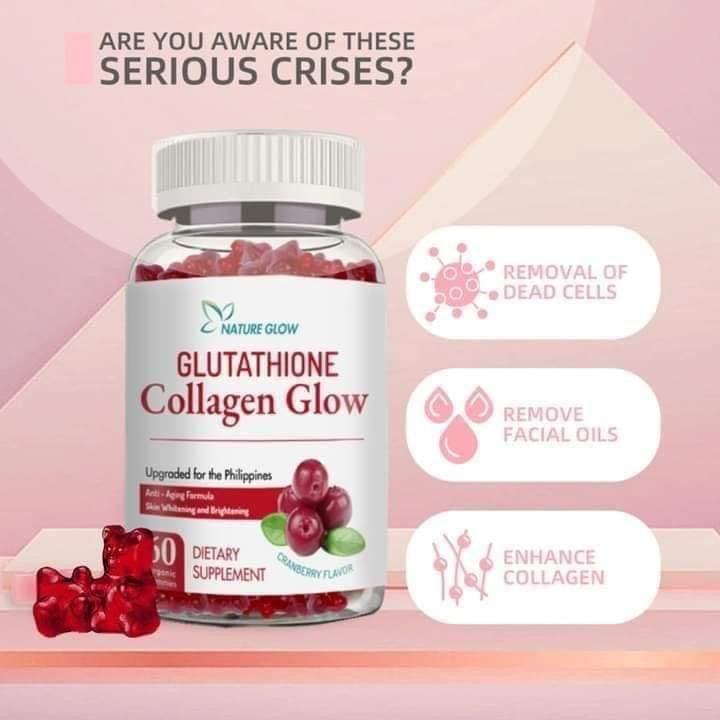 Nature Glow Glutathione Collagen Glow Gummies Cranberry Flavor