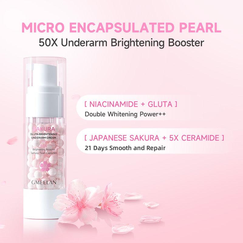 ￼GMEELAN Sakura Underarm Whitening Cream Body Pearl Moisturizer 30g