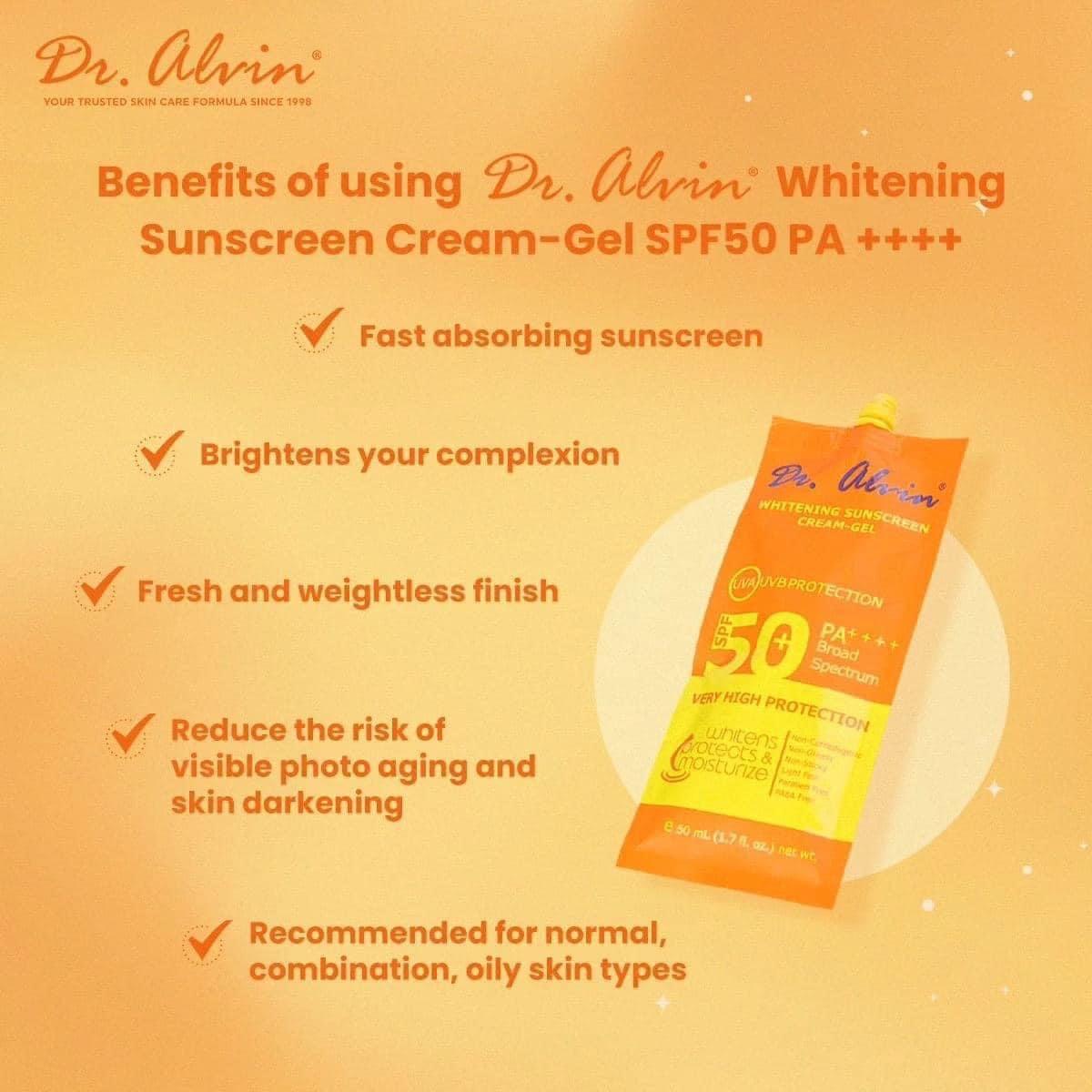 Dr. Alvin Whitening Sunscreen Cream-Gel SPF 50