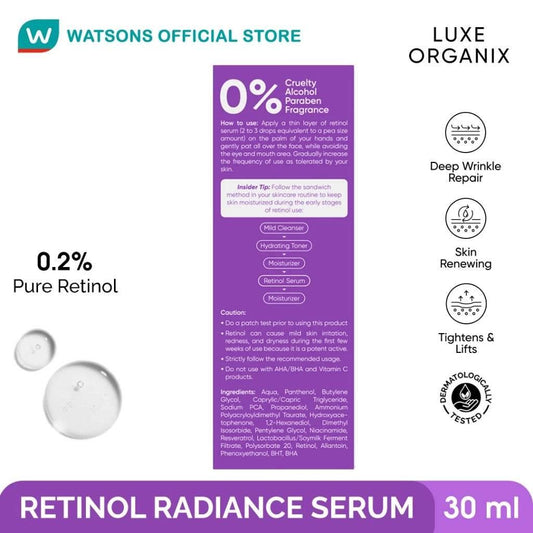Luxe Organix Clinical Pro Retinol Serum 30ml - MZG Health & Beauty Imports