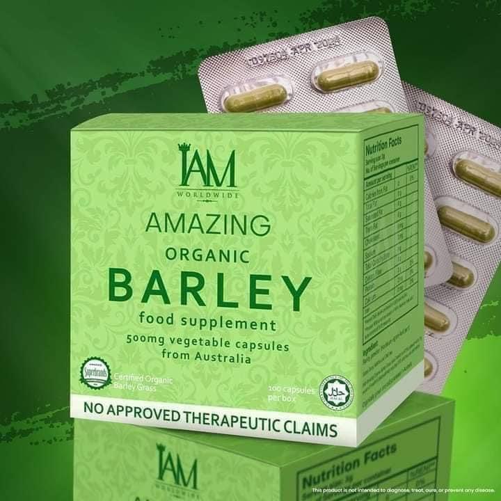 2 Boxes I Am Amazing Worldwide Organic Barley 100Caps