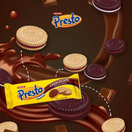 ￼Presto Creams Chocolate (30g x 10) - MZG Health & Beauty Imports